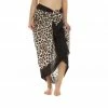 Skye Swimwear Reg Skye Swimwear Hula Sarong Black Leopard Cover Up 72076