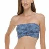 Skye Swimwear Reg Skye Swimwear Savanna Ali Denim Bandeau Bikini Top 715106