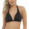 Skye Swimwear Reg Skye Swimwear Night Sky Celeste D Cup Black Halter Bikini Top 72600D
