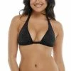 Skye Swimwear Reg Skye Swimwear Night Sky Celeste Black Halter Bikini Top 72600
