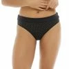 Skye Swimwear Reg Skye Swimwear Night Sky Black Mid Waist Fold Over Bikini Bottom 72638