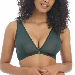 Bras Freya Snapshot Emerald Green Sheer Bralette Bra 400917