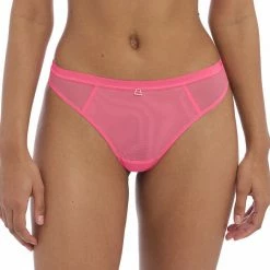 Bra & Panty Sets Freya Snapshot Pink Sheer Thong 400970