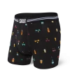 Saxx Vibe Black Bowtie And Booze Modern Fit Boxer Brief Underwear BM35
