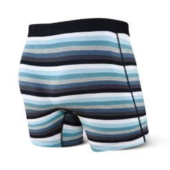 Mens Saxx Vibe Grey Pop Stripe Modern Fit Boxer Brief Underwear BM35
