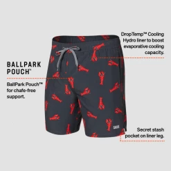 Saxx Oh Buoy 2N1 Volley Oh Snap India Ink Mens 7