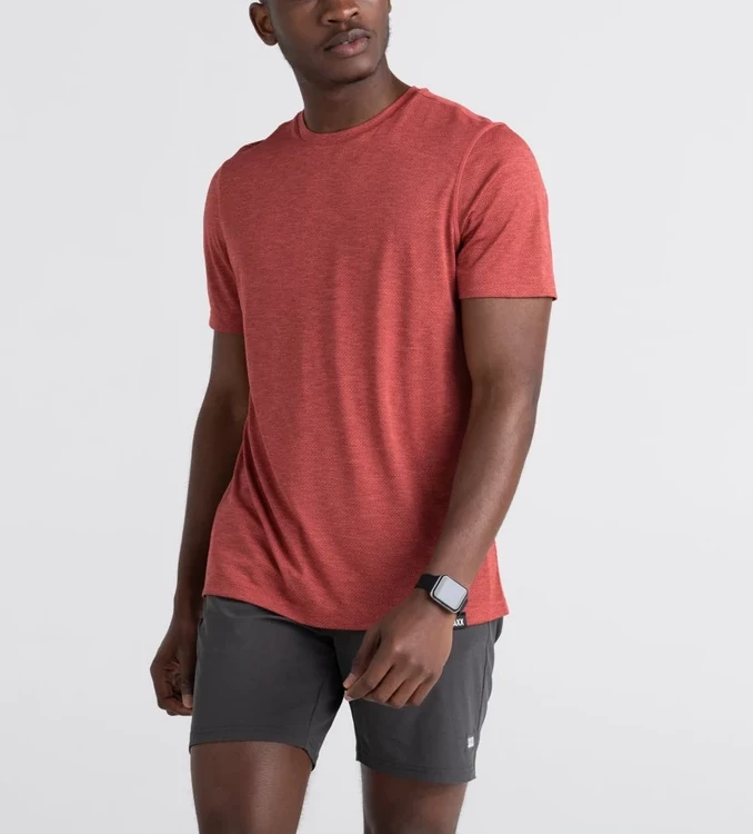 Saxx All Day Aerator Desert Red Heather Short Sleeve T Shirt SC14 T-Shirt Bra 3 Saxx All Day Aerator Desert Red Heather Short Sleeve T Shirt SC14 T-Shirt Bra