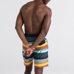 Saxx Betawave Boardie Blanket Stripe Multi Mens Swimwear SW02L