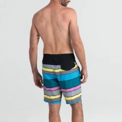Saxx Betawave Boardie Multi Stripe Mens Swimwear SW02L