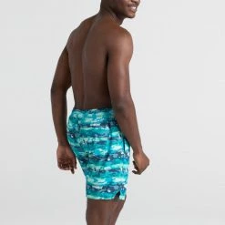 Saxx Oh Buoy 2N1 Volley Blue Kamo Mens Swimwear SW03L