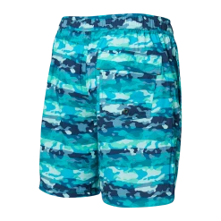 Saxx Oh Buoy 2N1 Volley Blue Kamo Mens Swimwear SW03L