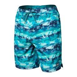 Saxx Oh Buoy 2N1 Volley Blue Kamo Mens Swimwear SW03L