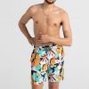 Saxx Oh Buoy 2N1 Volley Multi Tropix Mens 7" Swimwear SW04L