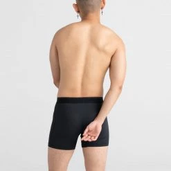 Saxx Quest 2.0 Black Modern Fit Boxer Brief Underwear BB70F Mens