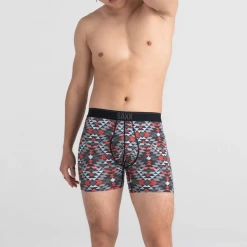 Saxx Quest 2.0 El Dorado Graphite Modern Fit Boxer Brief Underwear BB70F