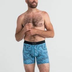 Saxx Quest 2.0 Malibu Ripple Print Modern Fit Boxer Brief Underwear BB70F