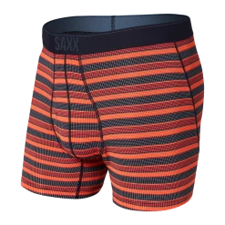 Mens Saxx Quest 2.0 Red Solar Stripe Modern Fit Boxer Brief Underwear BB70F