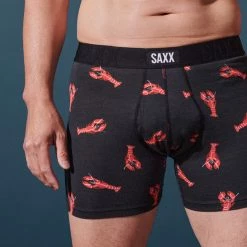Saxx Undercover Oh Snap Black Boxer Brief With Fly Mens Underwear BB19F