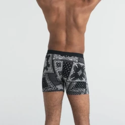 Saxx Vibe Black Bandana Republic Modern Fit Boxer Brief Mens Underwear BM35