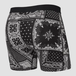 Saxx Vibe Black Bandana Republic Modern Fit Boxer Brief Mens Underwear BM35