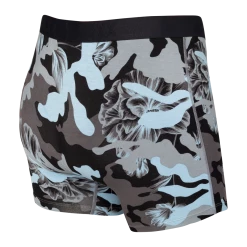 Mens Saxx Vibe Blue Camo Flora Modern Fit Boxer Brief Underwear BM35