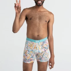 Saxx Vibe Butterfly Palm Multi Modern Fit Boxer Brief Mens Underwear BM35