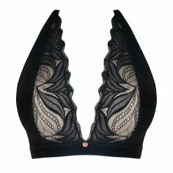 Curvy Kate Scantilly Indulgence Black Latte Plunge Bralette Bra 010110