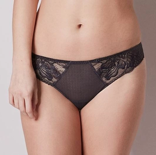 Bra & Panty Sets Simone Perele Promesse Anthracite Tanga Panty 12H710 3 Bra & Panty Sets Simone Perele Promesse Anthracite Tanga Panty 12H710