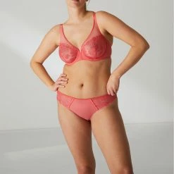 Simone Perele Dahlia Papaya Lace Unlined Bra 14V319 Bras