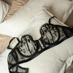 Bras Simone Perele Orphee Black Lace Bra 15S319