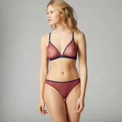 Bras Simone Perele Rosalie Rebel Purple Unlined Bralette Bra 18Y250