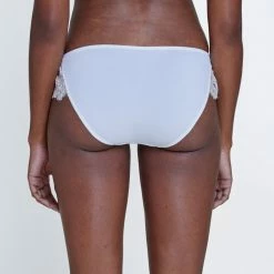 Skarlett Blue Entice White Nylon Eyelash Lace Bikini Panty 373143