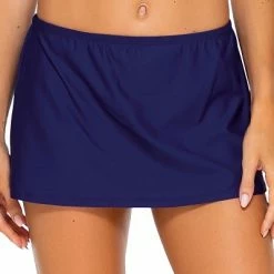 Sunsets Swimwear Kokomo Navy Skirted Bikini Bottom 36B