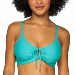 Sunsets Swimwear Kauai Seaside Aqua Keyhole Bikini Top SU54