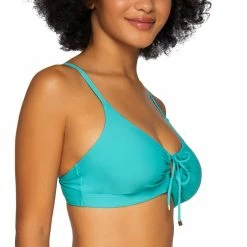 Sunsets Swimwear Kauai Seaside Aqua Keyhole Bikini Top SU54