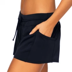 Sunsets Swimwear Escape Black Laguna Swim Short 345B
