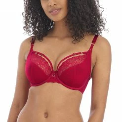 Bras Freya Temptress Cherry Unlined Caged Plunge Bra 400102