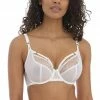 Bra & Panty Sets Freya Temptress White Unlined Caged Plunge Bra 400102