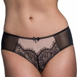 Bra & Panty Sets Fit Fully Yours Ava Black Lace Bikini Panty U2382