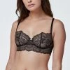 Skarlett Blue Unveil Black Gleam Unlined Longline Bra 316200 Bras