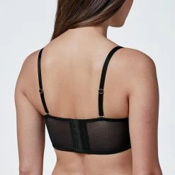 Skarlett Blue Unveil Black Gleam Unlined Longline Bra 316200 Bras