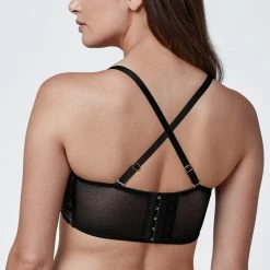 Skarlett Blue Unveil Black Gleam Unlined Longline Bra 316200 Bras