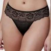 Skarlett Blue Unveil Black Gleam Lace Thong Panty 371200 Bra & Panty Sets