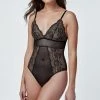 Skarlett Blue Unveil Black Gleam Lacy Wireless Bodysuit 393200