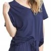 Petite Yummie Lounge French Terry Eclipse Blue Top YL1-097
