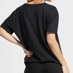 Yummie Lounge French Terry Black Top Loungewear YL1-097