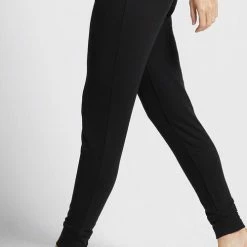 Yummie Lounge French Terry Black Slim Leg Jogger YL2-072 Petite