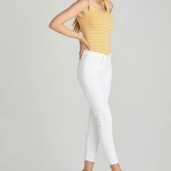 Yummie Ruby Golden Glow And White Stripe Cotton Shaping Thong Bodysuit YT5-099 Shape