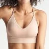 Yummie Ultralight Almond Seamless Lace Back Bralette YD5-013 Bras