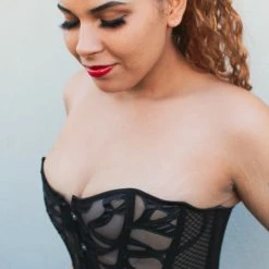 The Bra Genie Corsets Overbust Sheer Lace & Mesh Corset